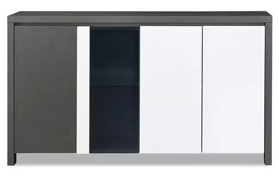 Буфет Amsterdam, белый/серый