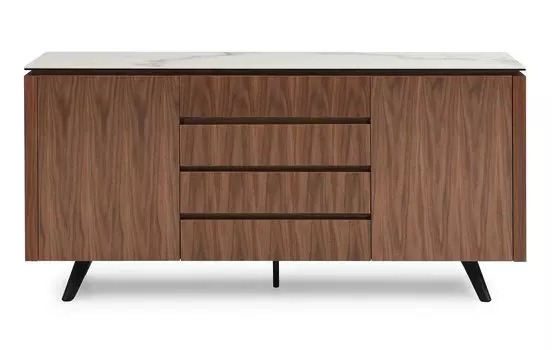 Буфет Nottingham, белая керамика/орех