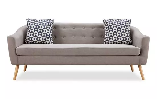 Диван iModern Florence 3-х местный, серо-бежевый/натуральный