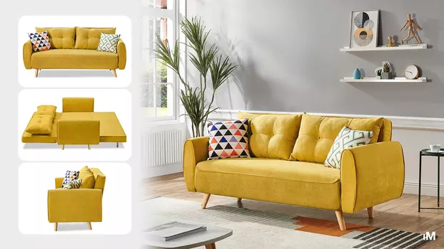 Диван-кровать iModern Beatrix, желтый