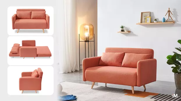 Диван-кровать iModern Cardiff, папайя меланж