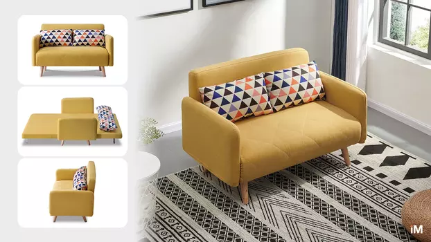 Диван-кровать iModern Cardiff, желтый