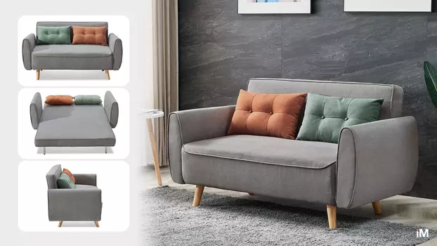 Диван-кровать iModern Charm, серый/мультиколор