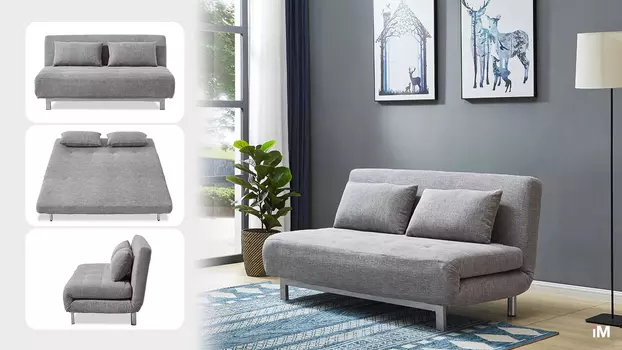 Диван-кровать iModern Doris, серый/хром