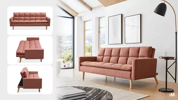 Диван-кровать iModern Felicity, коралловый