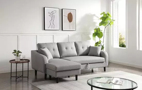 Диван-кровать iModern North угловой (левый), серый