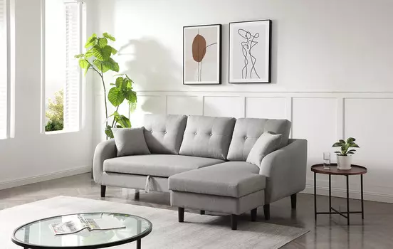 Диван-кровать iModern North угловой (правый), серый