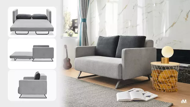 Диван-кровать Juliet, серый/графит