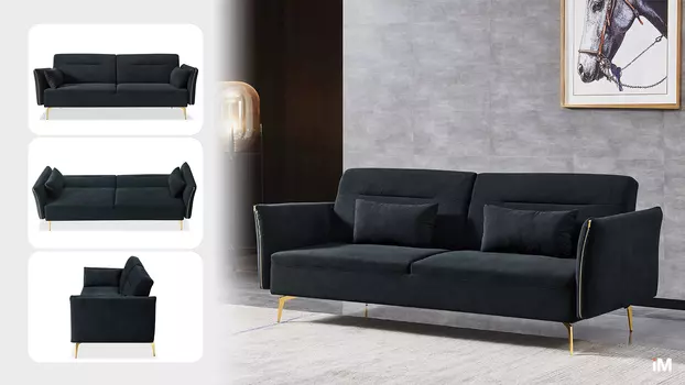 Диван-кровать iModern Liverpool, графит/золото