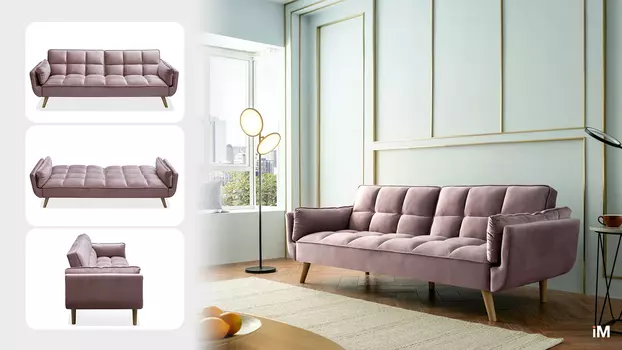 Диван-кровать iModern Luigi, пепельная роза