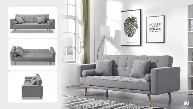 Диван-кровать Scandinavia, цвет серый