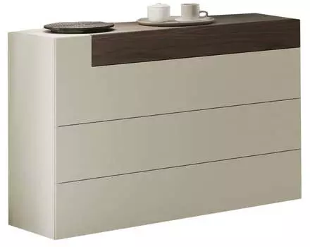 Комод Almeria (4 ящика), песочный/орех