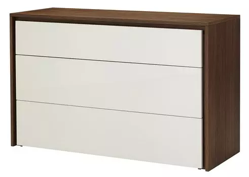 Комод Morgan (3 ящика), орех/белый