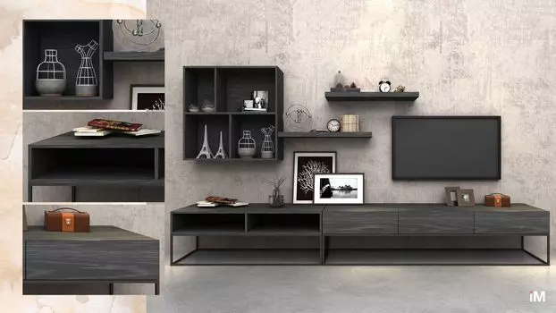 Комплект для гостиной Tennessee, дуб серый