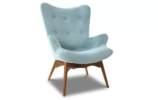 Кресло iModern Contour, мятный голубой/коричневый