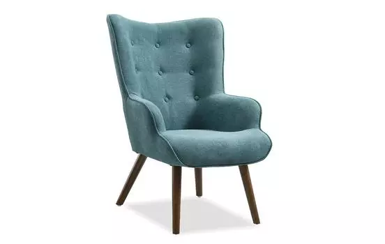 Кресло iModern Hygge, темно-бирюзовый/орех