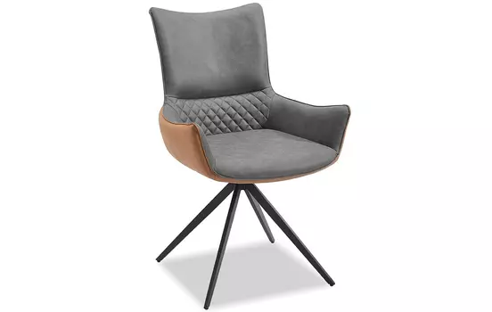 Кресло iModern Jess, графит/коричневый цвет