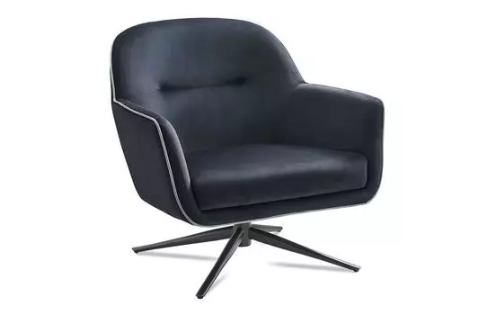 Кресло iModern Letty, графит/серый кант