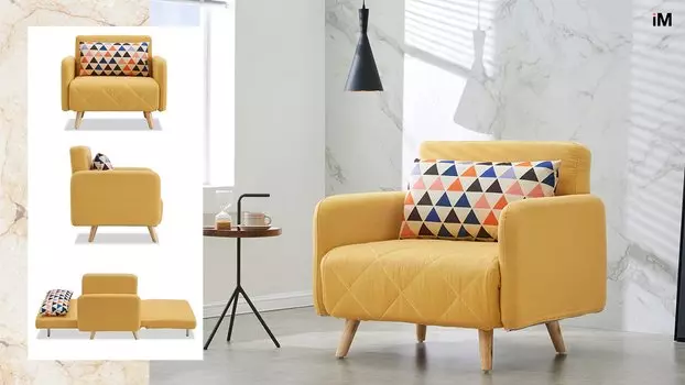 Кресло-кровать iModern Cardiff, желтый