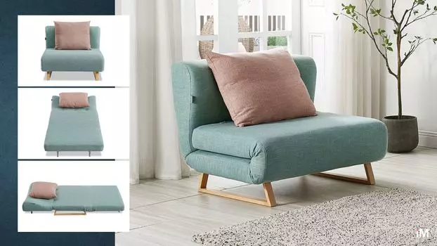 Кресло-кровать iModern Rosy, мята/коралловый