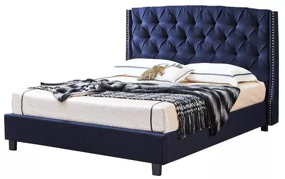 Кровать Evita Grand 180x200, темно-синий