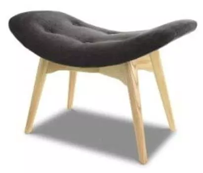 Оттоманка Contour, графит/ясень