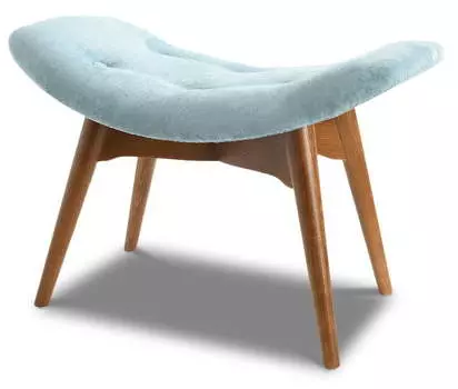 Оттоманка Contour, мятный голубой/коричневый