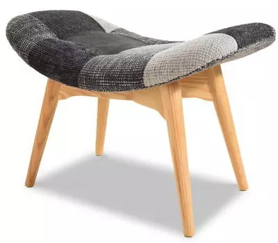 Оттоманка Contour, темный пэчворк