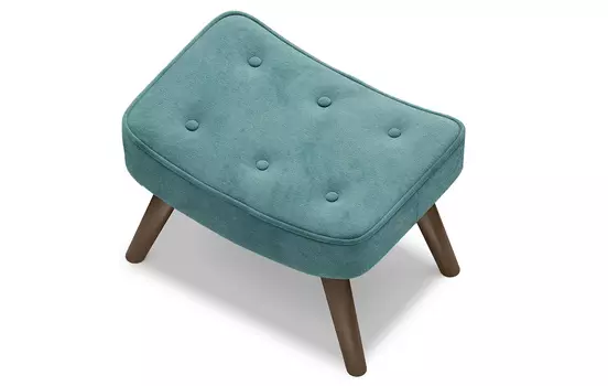 Оттоманка iModern Hygge Classic, темно-бирюзовый/орех