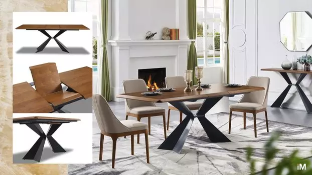 Стол iModern Allure + 4 стула Alicia