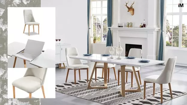 Стол iModern Avalon + 4 стула Aurora