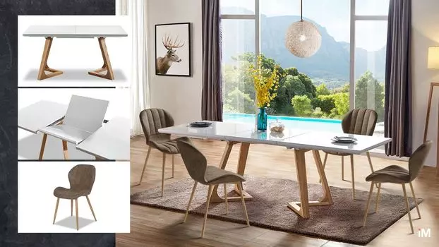 Стол iModern Avalon + 4 стула Debby