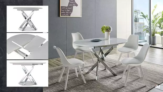 Стол iModern Charly + 4 стула Mark