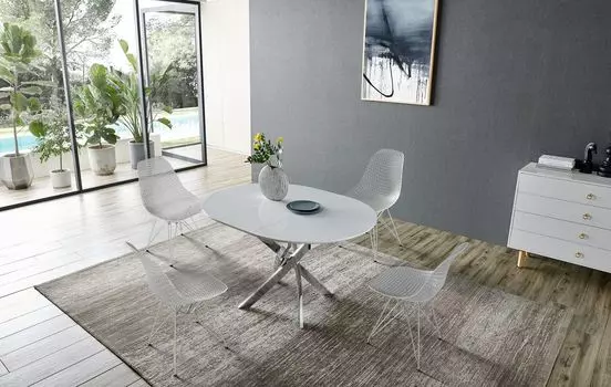 Стол iModern Charly + 4 стула Rain