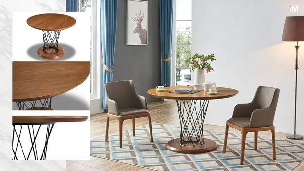 Стол Cyclone Grand (120), орех/черный