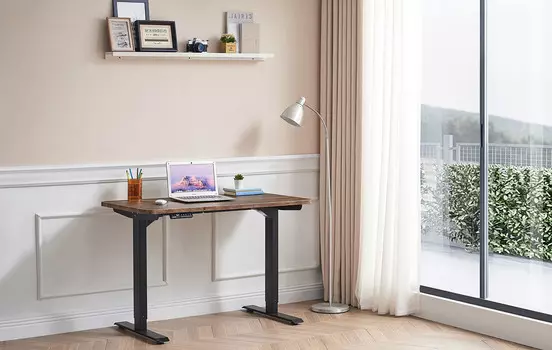 Стол iModern Dallas (120) жженое дерево, регулируемая высота, электропривод