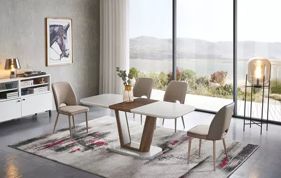 Стол iModern Ester + 4 стула Kelly