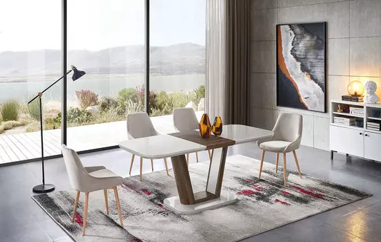 Стол iModern Ester + 4 стула Pepper