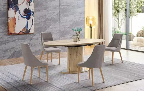 Стол iModern Irma + 4 стула Elwin