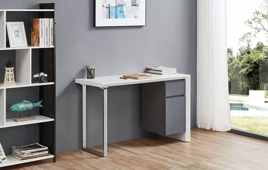 Стол письменный iModern Kepler, белый/серый