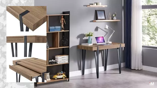 Стол письменный iModern Project, орех/черный