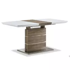 Стол раскладной Arioso Glass (140), белый/дуб