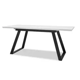 Стол раскладной Dakota 140-180, белый/черный