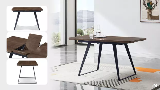 Стол раскладной Frankfurt 110-140, орех