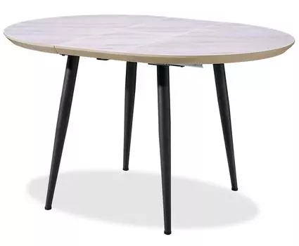 Стол раскладной iModern Leticia 100-130, мраморный рисунок/черный