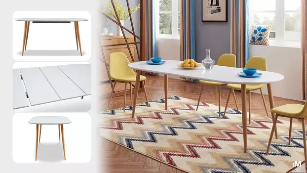 Стол раскладной Morris, белый