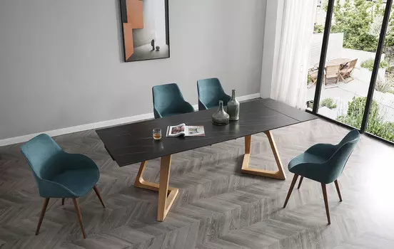 Стол iModern Sorrento + 4 стула Leona