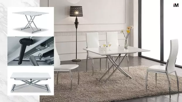 Стол-трансформер iModern Clayton I, белый