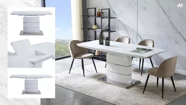 Стол iModern Verona Glass + 4 стула Angela