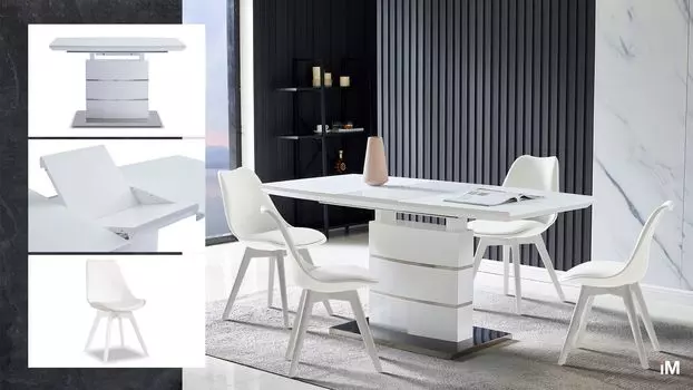 Стол iModern Verona Glass + 4 стула Mark